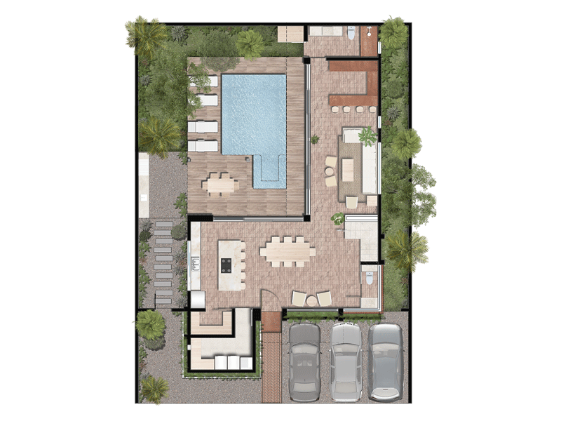 luxury architecture tulum santuario rama floorplans